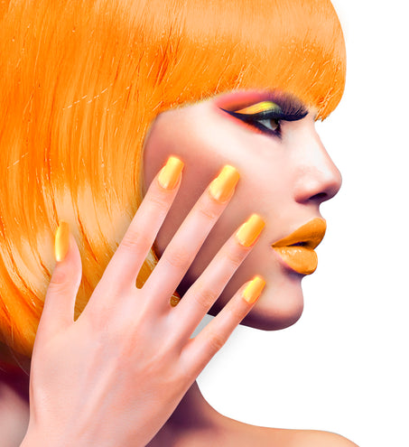 e-carnavalskleding-SYK Airbrush nagels neon oranje
