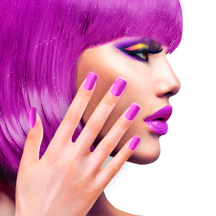 e-carnavalskleding-SYK Airbrush nagels neon paars