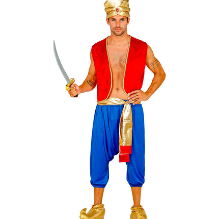 e-carnavalskleding-SYK Aladdin kostuum blauw rood