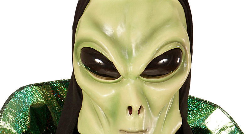 e-carnavalskleding-SYK Alien Masker Met Kap En Bolle Ogen, Kind
