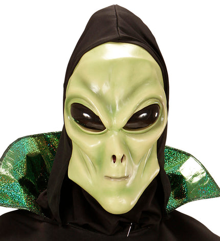 e-carnavalskleding-SYK Alien Masker Met Kap En Bolle Ogen, Kind