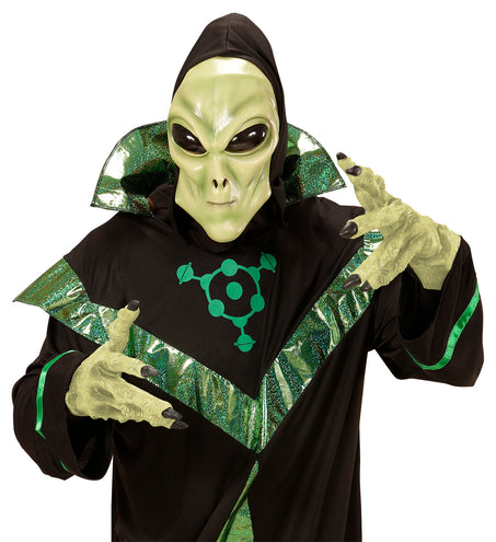 e-carnavalskleding-SYK Alien Masker Met Kap En Bolle Ogen, Kind