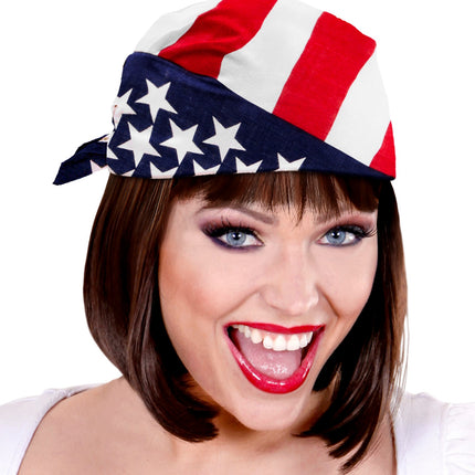 e-carnavalskleding-SYK Amerikaanse bandana zakdoek USA