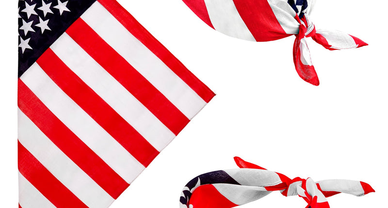 e-carnavalskleding-SYK Amerikaanse bandana zakdoek USA