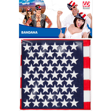 e-carnavalskleding-SYK Amerikaanse bandana zakdoek USA