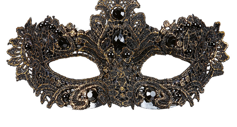 e-carnavalskleding-SYK Antiek gouden Venetiaanse oogmaskertjes