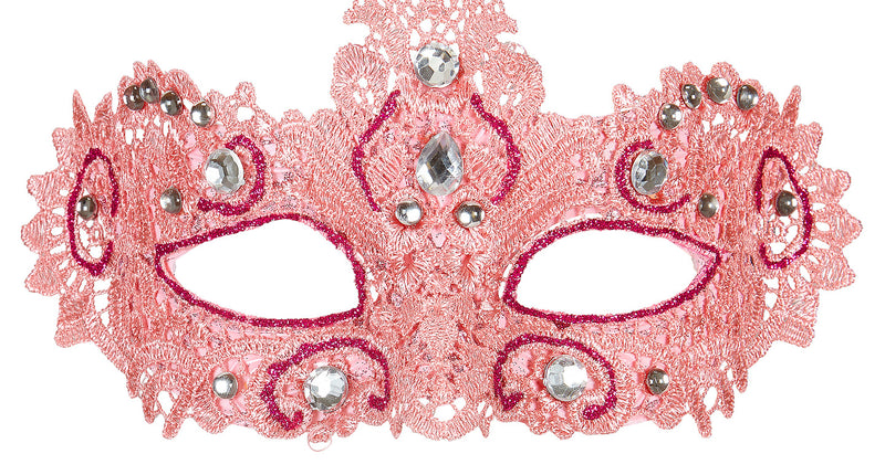 e-carnavalskleding-SYK Antiek roze Venetiaanse oogmaskertjes