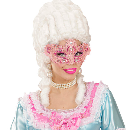 e-carnavalskleding-SYK Antiek roze Venetiaanse oogmaskertjes