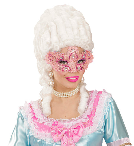 e-carnavalskleding-SYK Antiek roze Venetiaanse oogmaskertjes