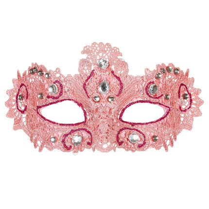 e-carnavalskleding-SYK Antiek roze Venetiaanse oogmaskertjes