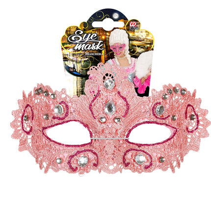 e-carnavalskleding-SYK Antiek roze Venetiaanse oogmaskertjes
