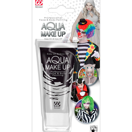 e-carnavalskleding-SYK Aqua make-up grijs