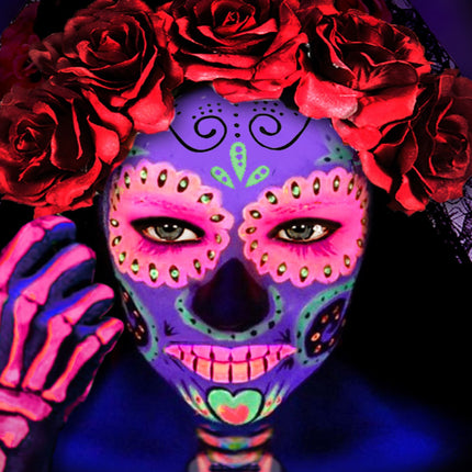 e-carnavalskleding-SYK Aqua schmink neon roze