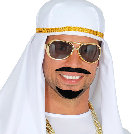 e-carnavalskleding-SYK Arabische sjeik snor en sik