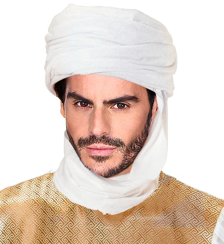 e-carnavalskleding-SYK Arabische tulband wit Sjeik