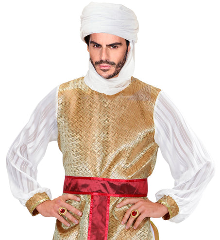 e-carnavalskleding-SYK Arabische tulband wit Sjeik
