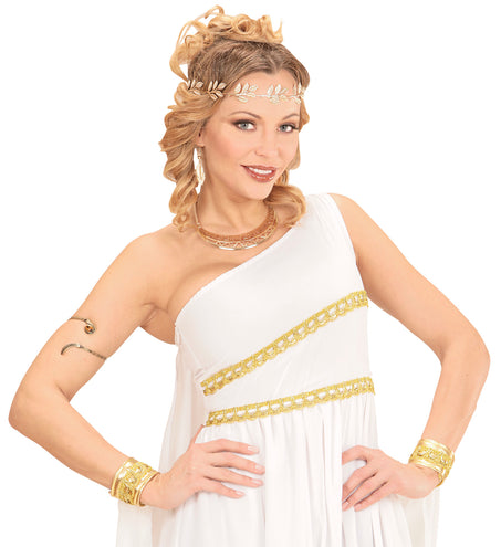 e-carnavalskleding-SYK Armband Antiek Goud Met Steen