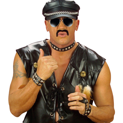 e-carnavalskleding-SYK Armband biker met studds