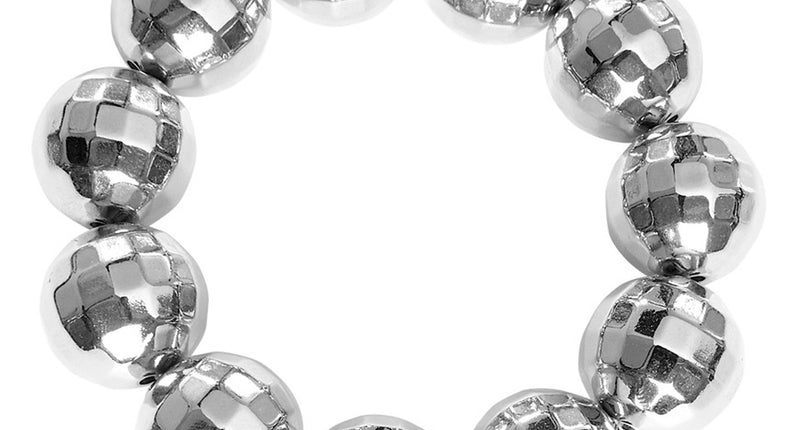 e-carnavalskleding-SYK Armband disco bal zilver
