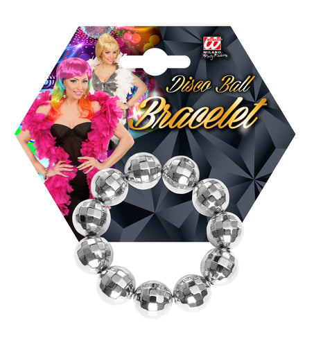 e-carnavalskleding-SYK Armband disco bal zilver