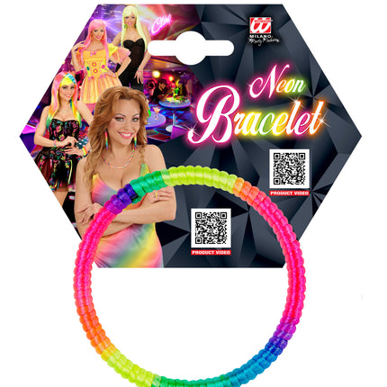 e-carnavalskleding-SYK Armbandje met neon kleuren