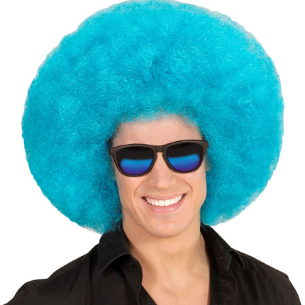 e-carnavalskleding-SYK Azuur Blauwe grote Afropruik