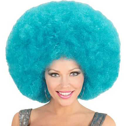 e-carnavalskleding-SYK Azuur Blauwe grote Afropruik