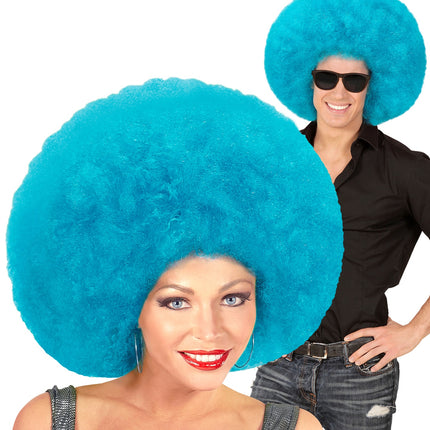 e-carnavalskleding-SYK Azuur Blauwe grote Afropruik