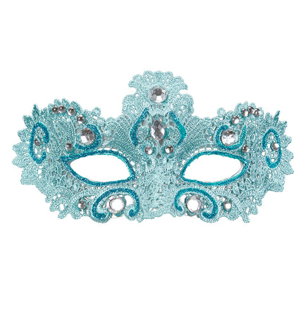 e-carnavalskleding-SYK Azuur blauwe Venetiaanse oogmaskertjes