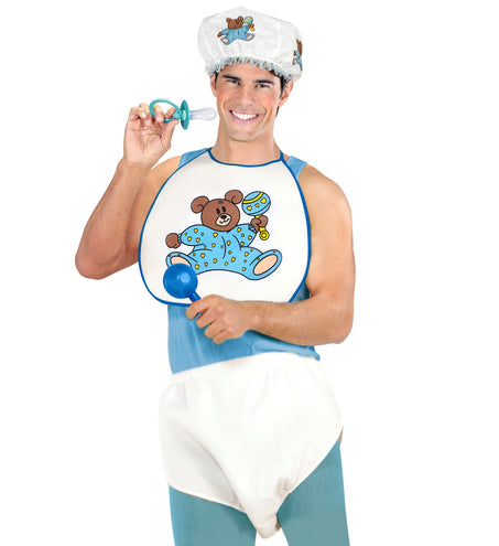 e-carnavalskleding-SYK Babyset blauw met beertje