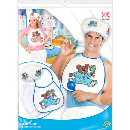e-carnavalskleding-SYK Babyset blauw met beertje