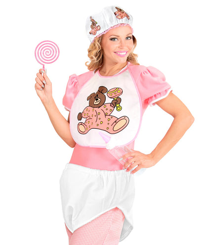 e-carnavalskleding-SYK Babyset roze met beertje