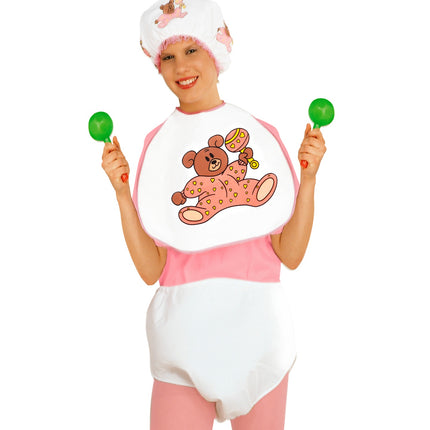 e-carnavalskleding-SYK Babyset roze met beertje