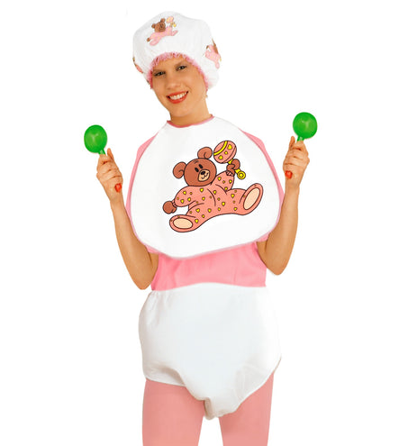 e-carnavalskleding-SYK Babyset roze met beertje