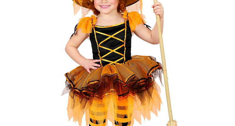 e-carnavalskleding-SYK Ballerina heksen jurkje oranje