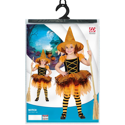 e-carnavalskleding-SYK Ballerina heksen jurkje oranje