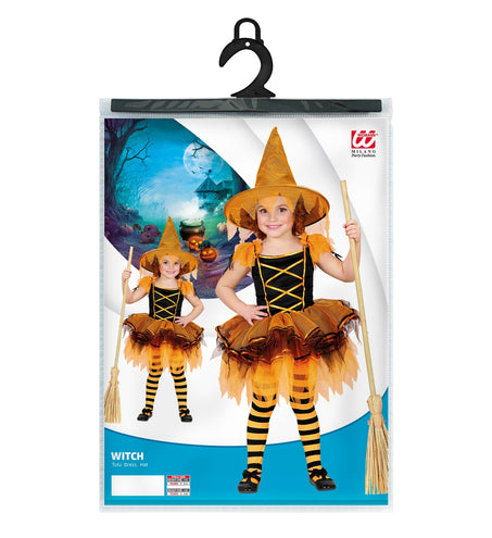 e-carnavalskleding-SYK Ballerina heksen jurkje oranje
