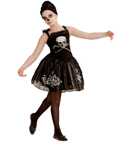 e-carnavalskleding-SYK Ballerina jurk met schedels