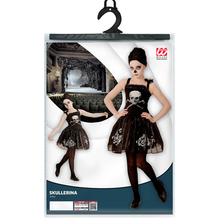 e-carnavalskleding-SYK Ballerina jurk met schedels