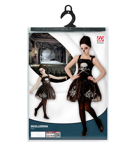 e-carnavalskleding-SYK Ballerina jurk met schedels