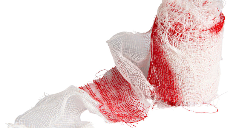 e-carnavalskleding-SYK Bandage met bloed 6.8 mtr