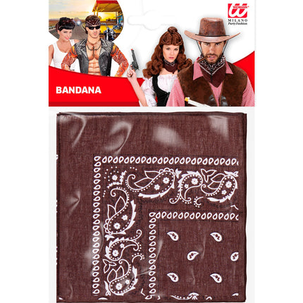 e-carnavalskleding-SYK Bandana bruin 55X55