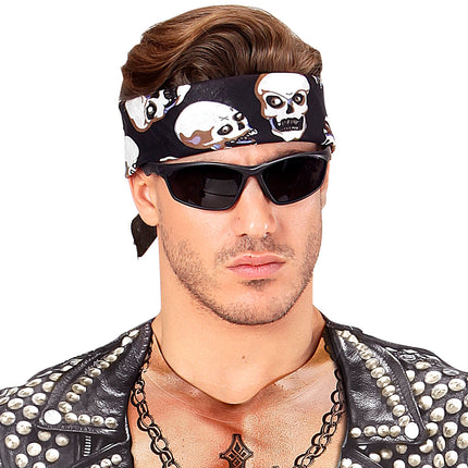 e-carnavalskleding-SYK Bandana piraat schedel zakdoek