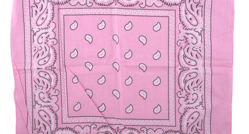 e-carnavalskleding-SYK Bandana roze cowboy zakdoek 50x50cm