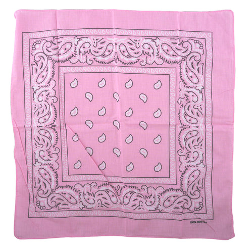 e-carnavalskleding-SYK Bandana roze cowboy zakdoek 50x50cm