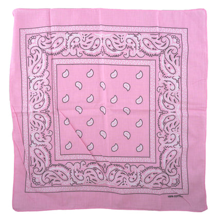 e-carnavalskleding-SYK Bandana roze cowboy zakdoek 50x50cm