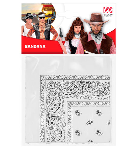 e-carnavalskleding-SYK Bandana wit 55X55