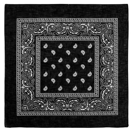 e-carnavalskleding-SYK Bandana zwart 55X55