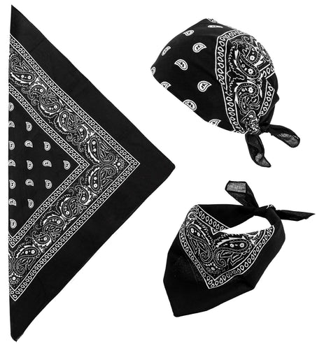 e-carnavalskleding-SYK Bandana zwart 55X55