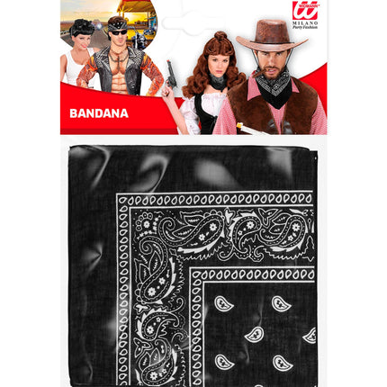 e-carnavalskleding-SYK Bandana zwart 55X55